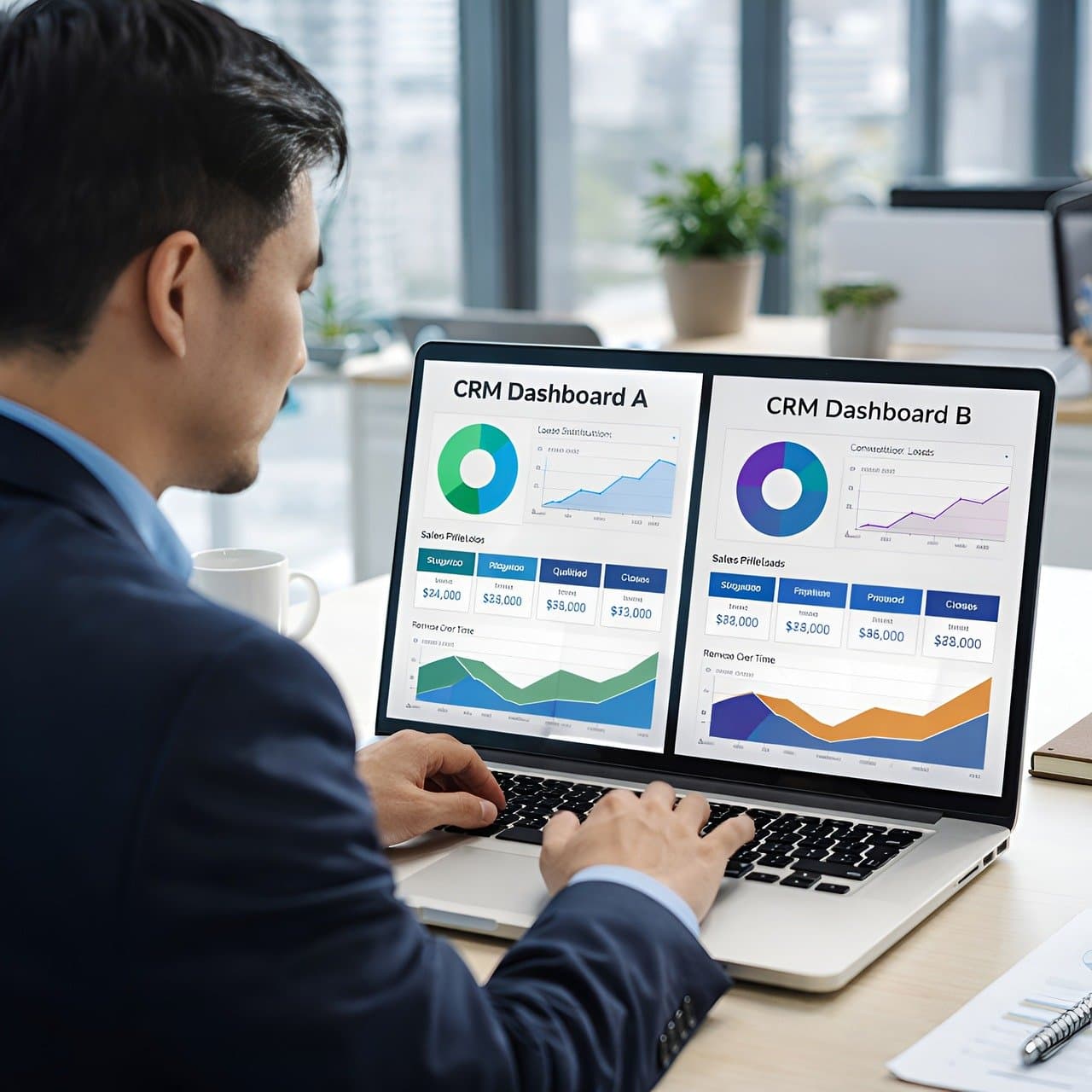 Tim bisnis Indonesia memantau dashboard operasional perusahaan dari software custom